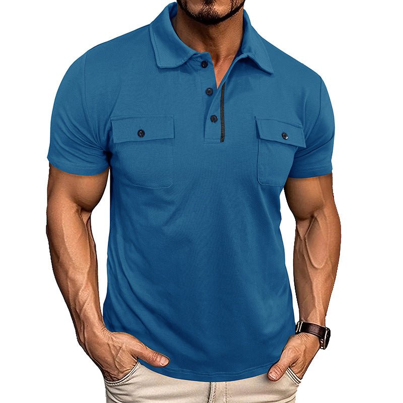 Men's Everyday Comfort Polo – Stylish Breathable Short Sleeve with Utility Pockets - Undefyning Lynes