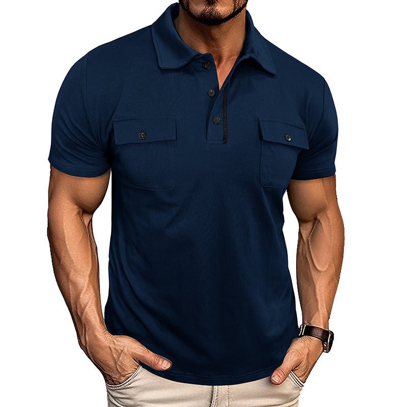 Men's Everyday Comfort Polo – Stylish Breathable Short Sleeve with Utility Pockets - Undefyning Lynes