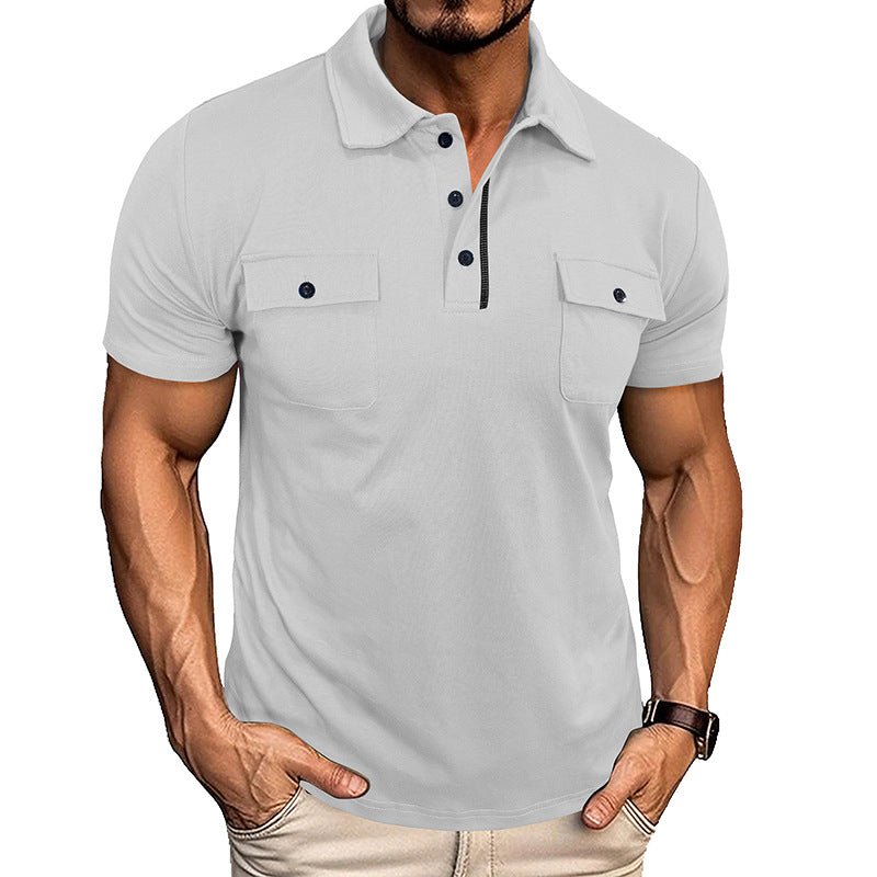 Men's Everyday Comfort Polo – Stylish Breathable Short Sleeve with Utility Pockets - Undefyning Lynes