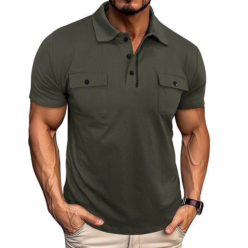 Men's Everyday Comfort Polo – Stylish Breathable Short Sleeve with Utility Pockets - Undefyning Lynes
