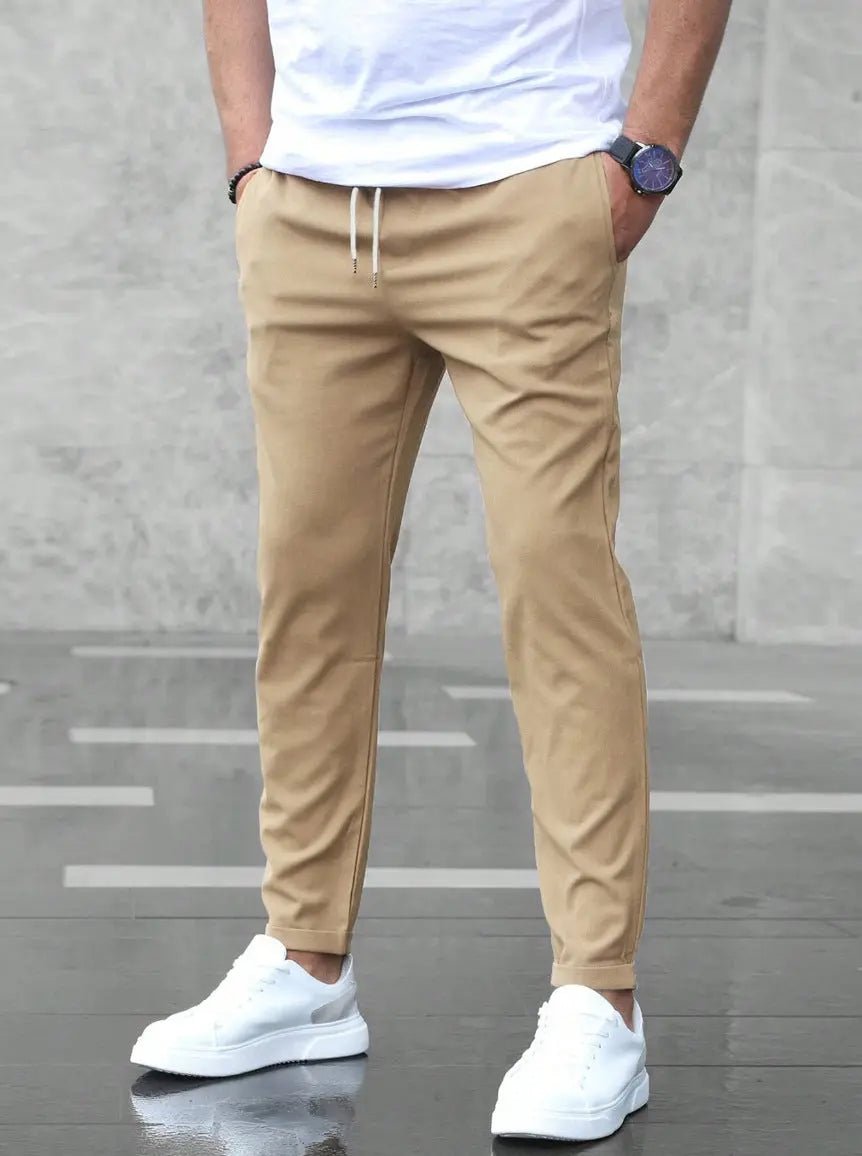Men's Everyday Relaxed Drawstring Trousers: Effortless Style & All-Day Comfort - Undefyning Lynes