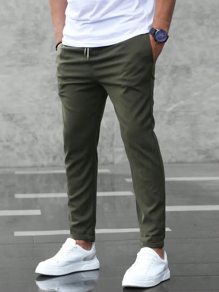 Men's Everyday Relaxed Drawstring Trousers: Effortless Style & All-Day Comfort - Undefyning Lynes