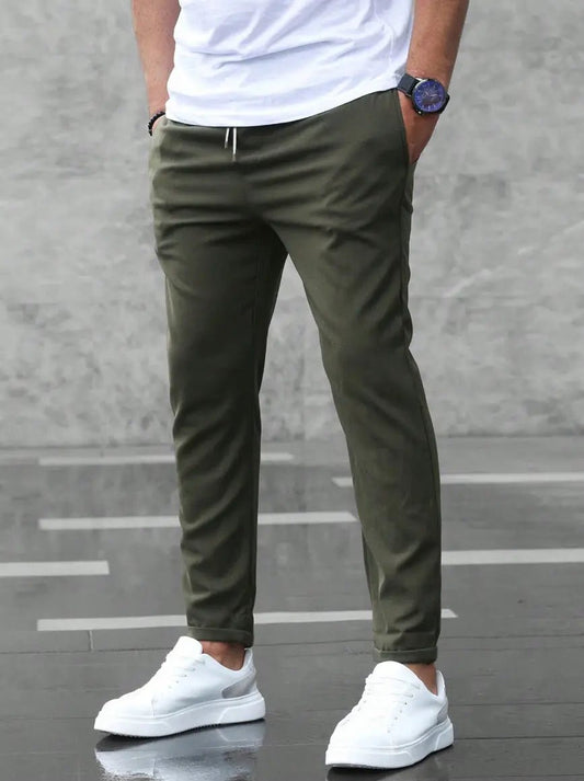 Men's Everyday Relaxed Drawstring Trousers: Effortless Style & All-Day Comfort - Undefyning Lynes
