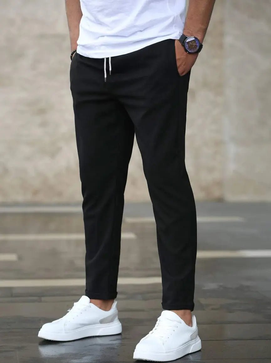 Men's Everyday Relaxed Drawstring Trousers: Effortless Style & All-Day Comfort - Undefyning Lynes