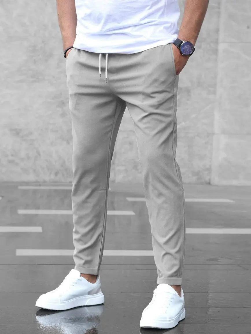 Men's Everyday Relaxed Drawstring Trousers: Effortless Style & All-Day Comfort - Undefyning Lynes