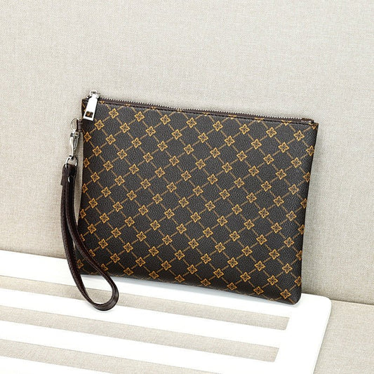 Men's Gingham Clutch Bag — Casual Envelope Style - Undefyning Lynes