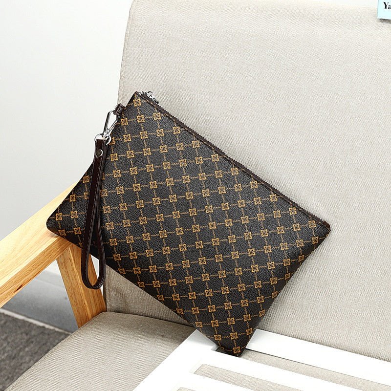 Men's Gingham Clutch Bag — Casual Envelope Style - Undefyning Lynes