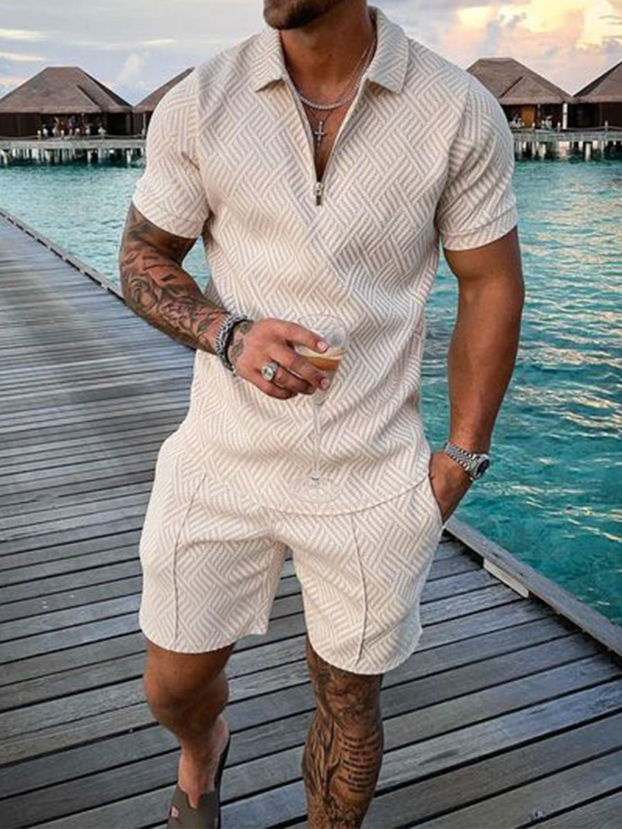 Men's Matching Short Set | Short Sleeve Shirt & Shorts - Undefyning Lynes