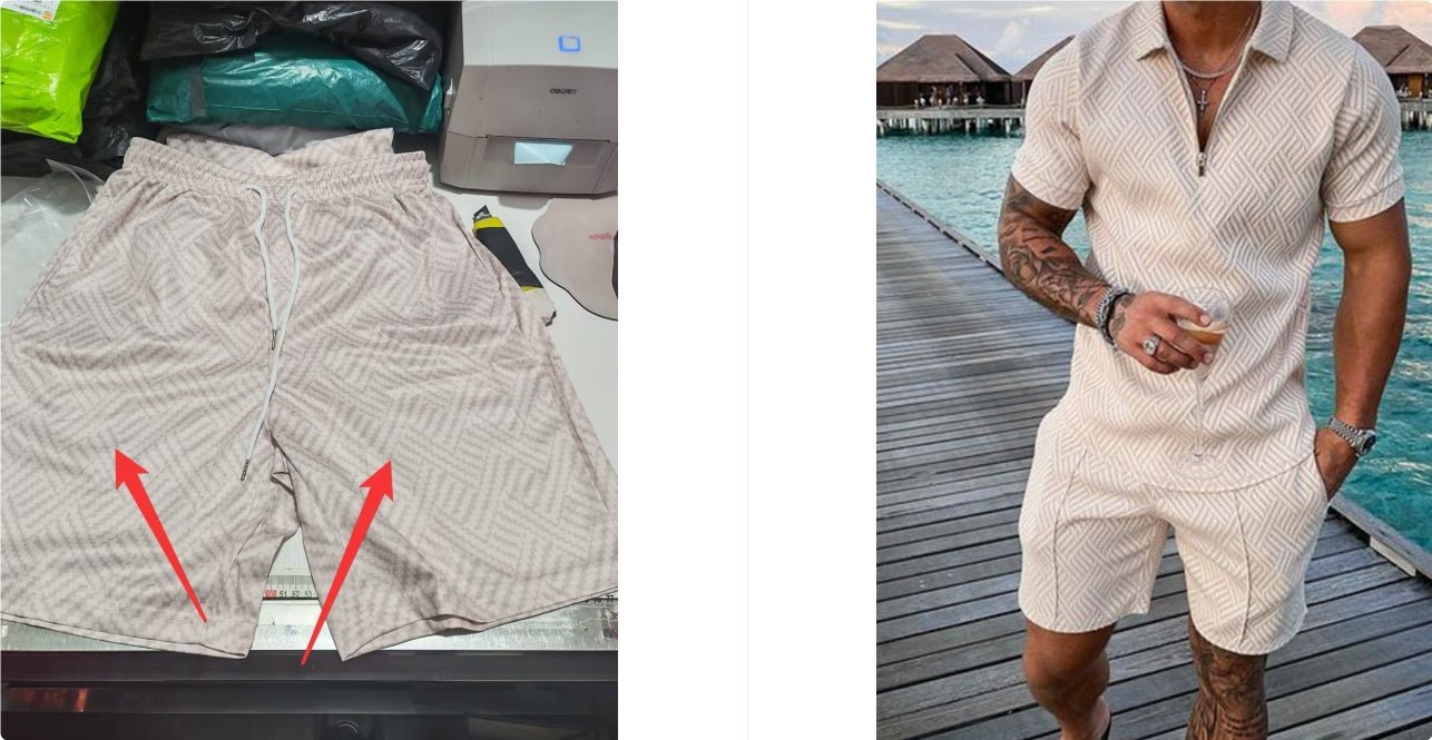 Men's Matching Short Set | Short Sleeve Shirt & Shorts - Undefyning Lynes