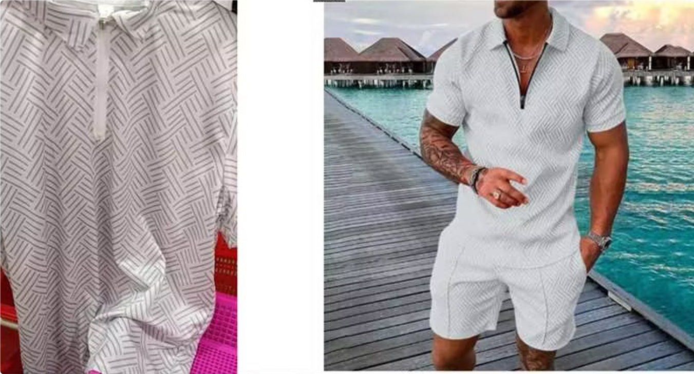 Men's Matching Short Set | Short Sleeve Shirt & Shorts - Undefyning Lynes
