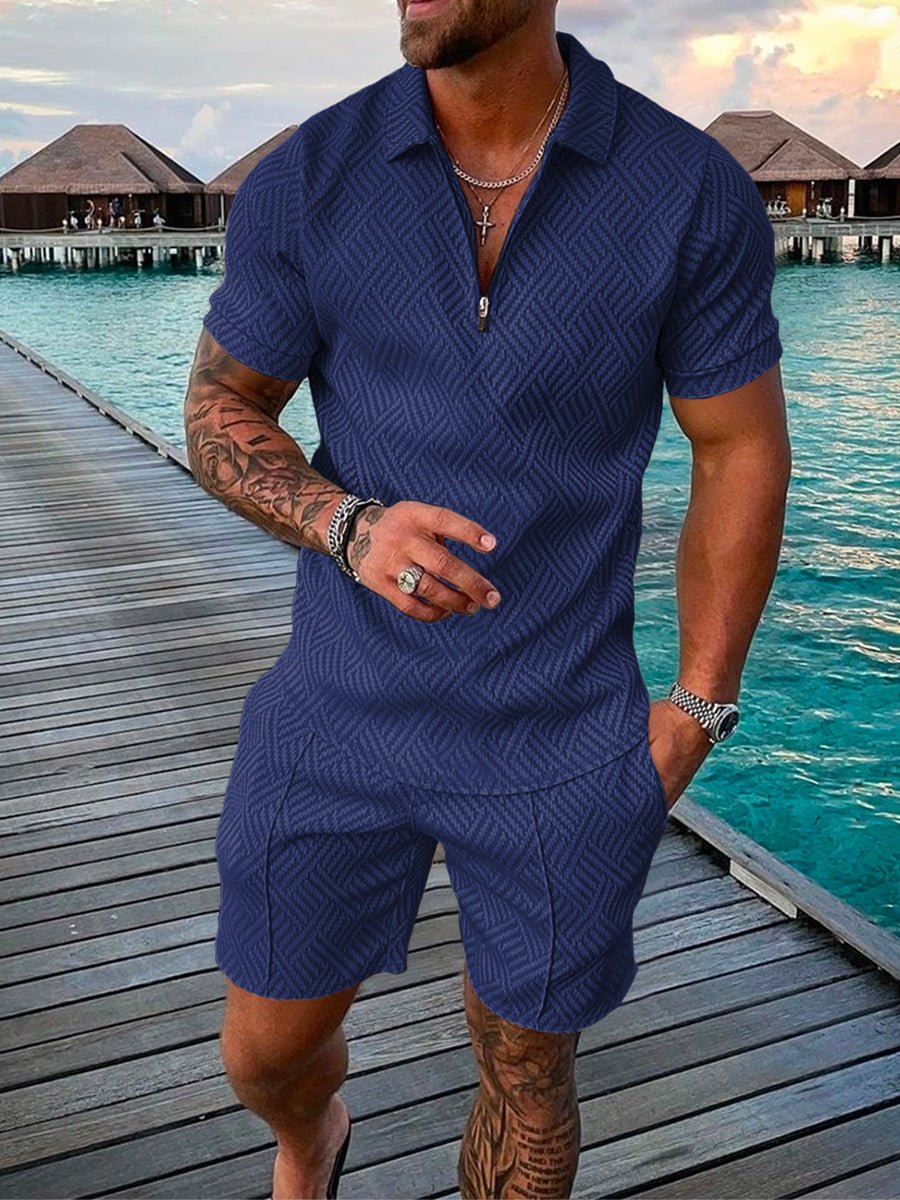 Men's Matching Short Set | Short Sleeve Shirt & Shorts - Undefyning Lynes