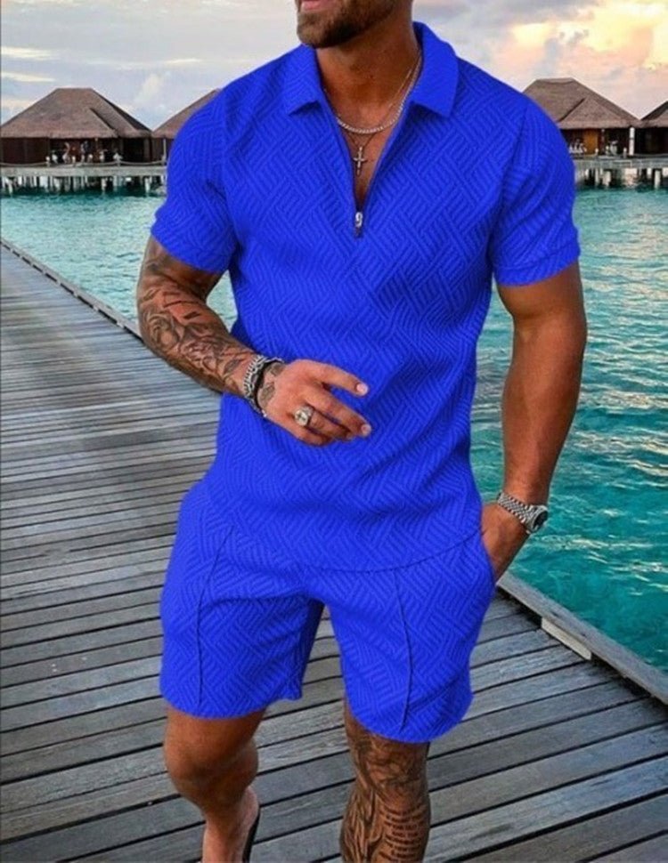 Men's Matching Short Set | Short Sleeve Shirt & Shorts - Undefyning Lynes