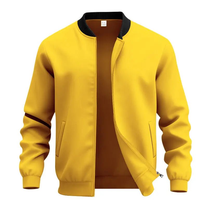 Men's Retro Minimalist Stand-Up Collar Jacket - Effortless Everyday Style - Undefyning Lynes