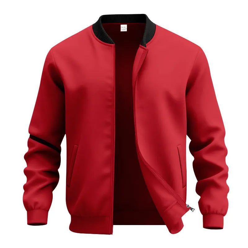 Men's Retro Minimalist Stand-Up Collar Jacket - Effortless Everyday Style - Undefyning Lynes