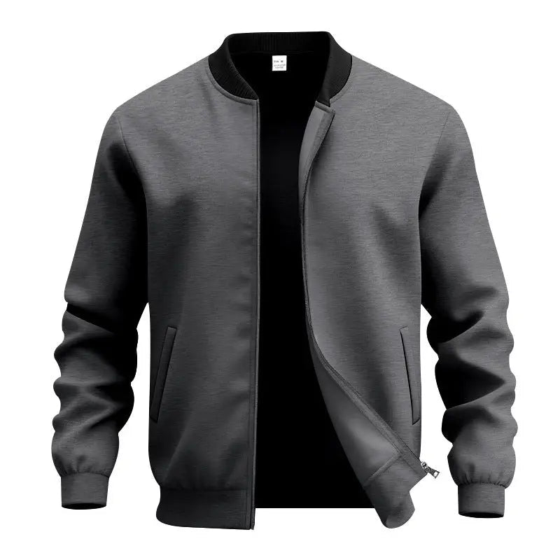 Men's Retro Minimalist Stand-Up Collar Jacket - Effortless Everyday Style - Undefyning Lynes