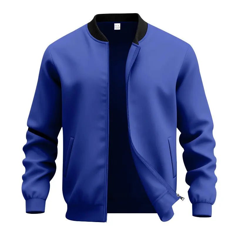 Men's Retro Minimalist Stand-Up Collar Jacket - Effortless Everyday Style - Undefyning Lynes