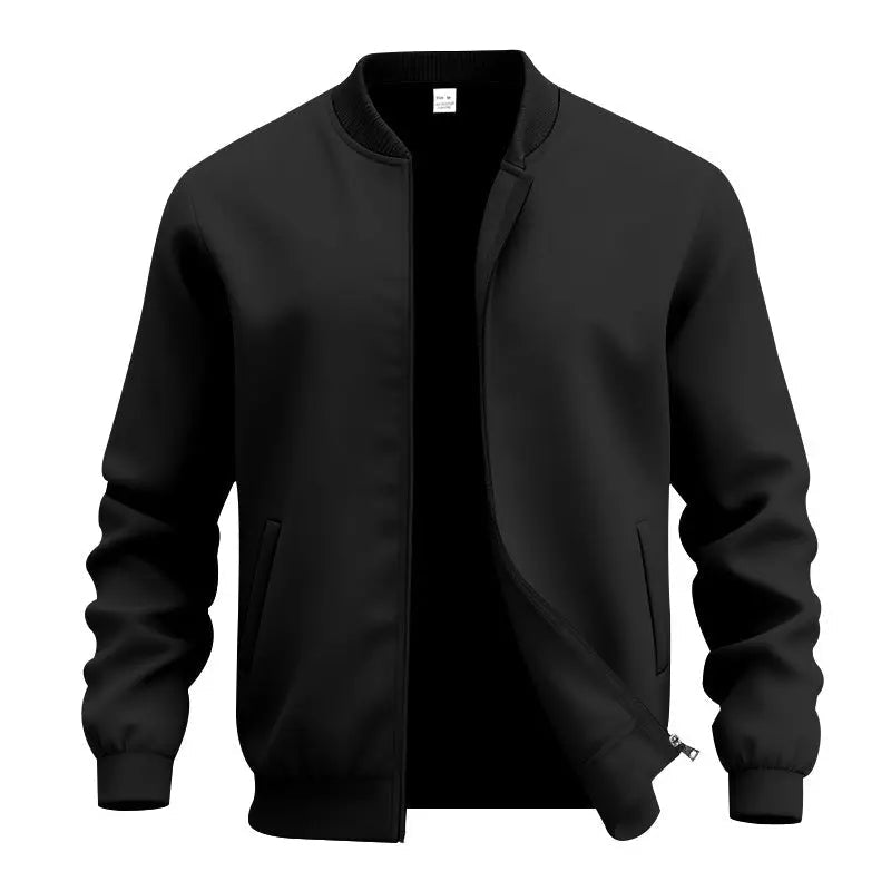 Men's Retro Minimalist Stand-Up Collar Jacket - Effortless Everyday Style - Undefyning Lynes