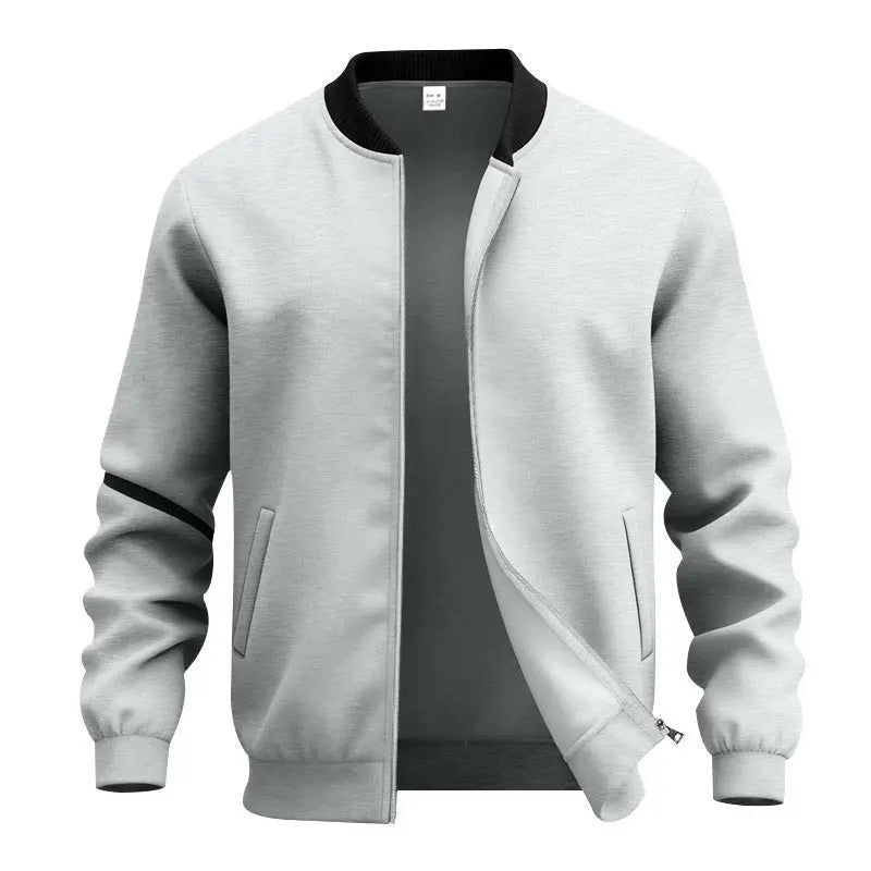 Men's Retro Minimalist Stand-Up Collar Jacket - Effortless Everyday Style - Undefyning Lynes