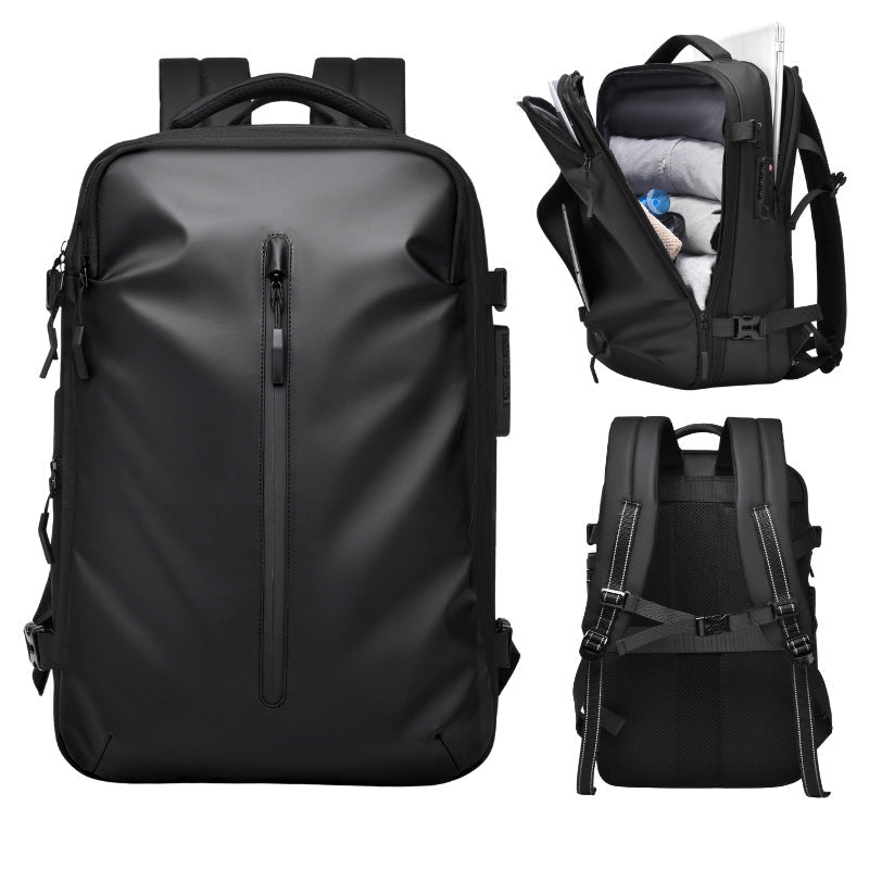 Men's Vacuum-Compression Travel Backpack — Expandable Business Carry-On Bag - Undefyning Lynes