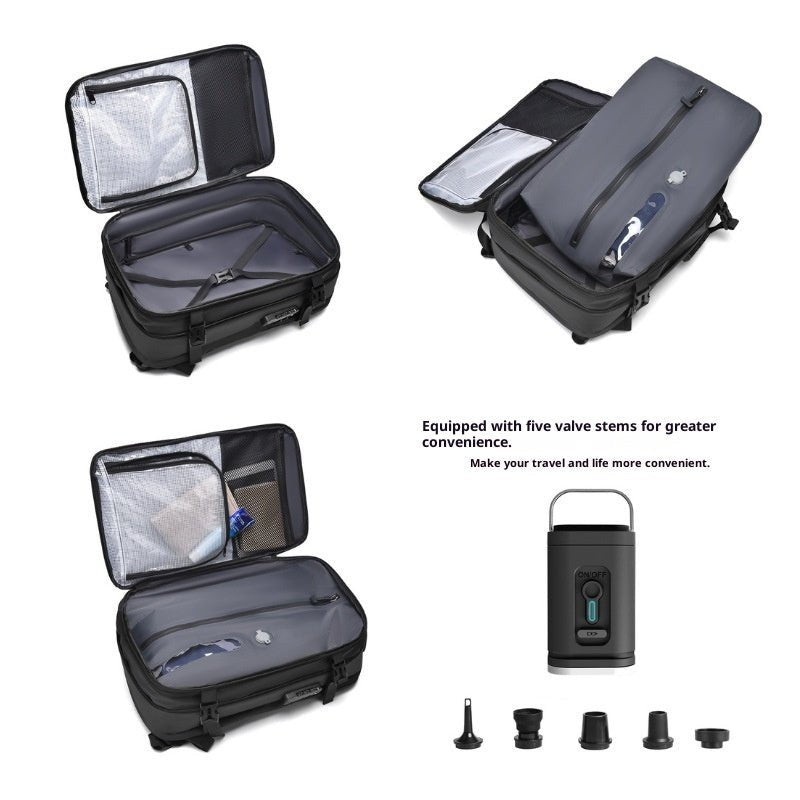 Men's Vacuum-Compression Travel Backpack — Expandable Business Carry-On Bag - Undefyning Lynes