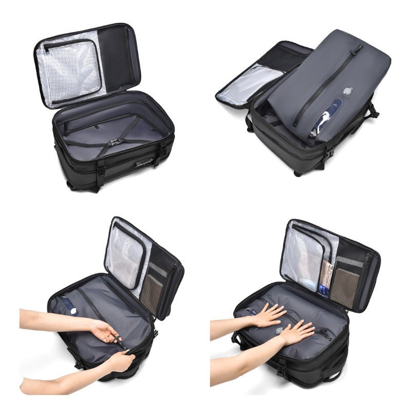 Men's Vacuum-Compression Travel Backpack — Expandable Business Carry-On Bag - Undefyning Lynes