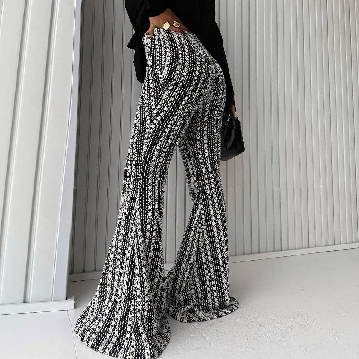Mid-Rise Striped Flare Pants — Retro Lines, Modern Confidence - Undefyning Lynes