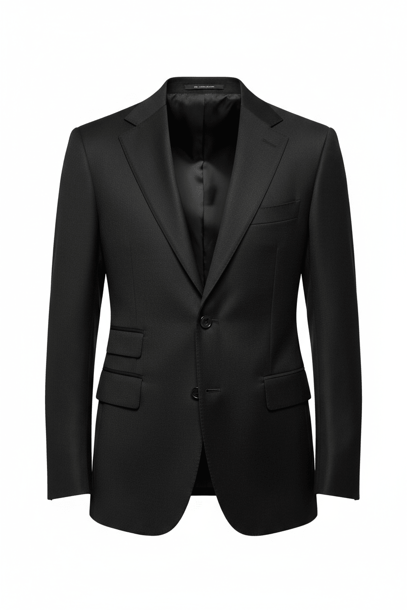 Milano Black Tailored Suit Jacket – Men's Slim Fit Formal Blazer - Undefyning Lynes