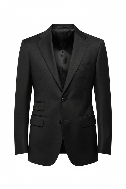 Milano Black Tailored Suit Jacket – Men's Slim Fit Formal Blazer - Undefyning Lynes