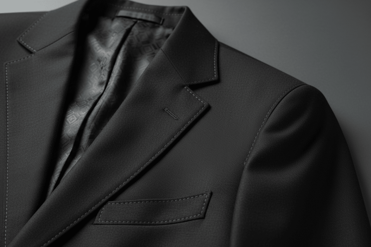 Milano Black Tailored Suit Jacket – Men's Slim Fit Formal Blazer - Undefyning Lynes