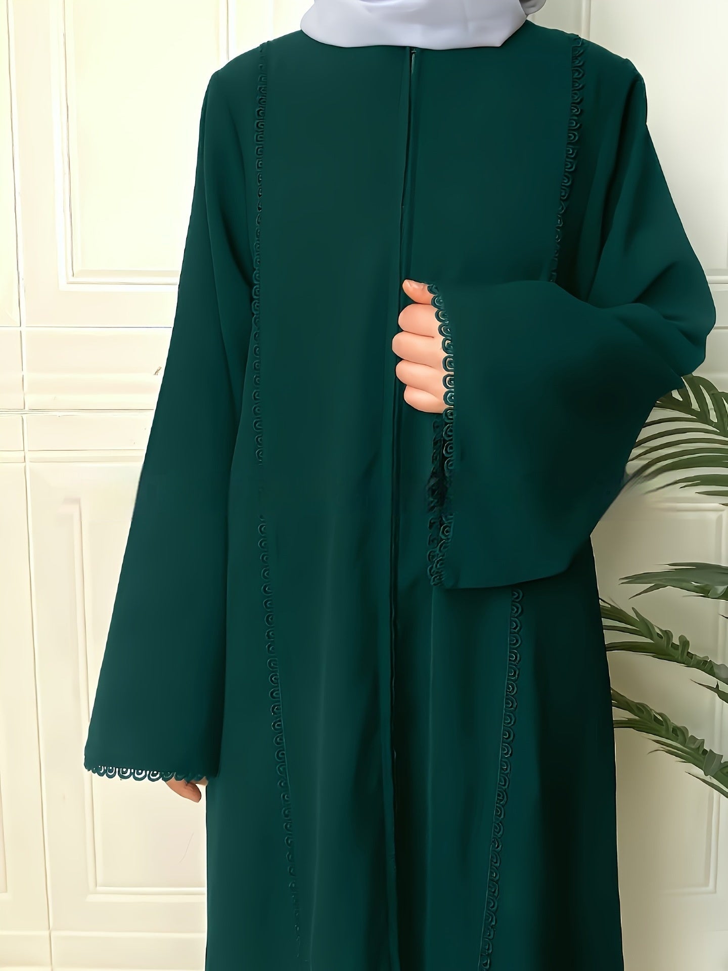 Minimalist Long-Sleeve Zip-Front Cardigan Dress – Women's Versatile All-Season Style - Undefyning Lynes