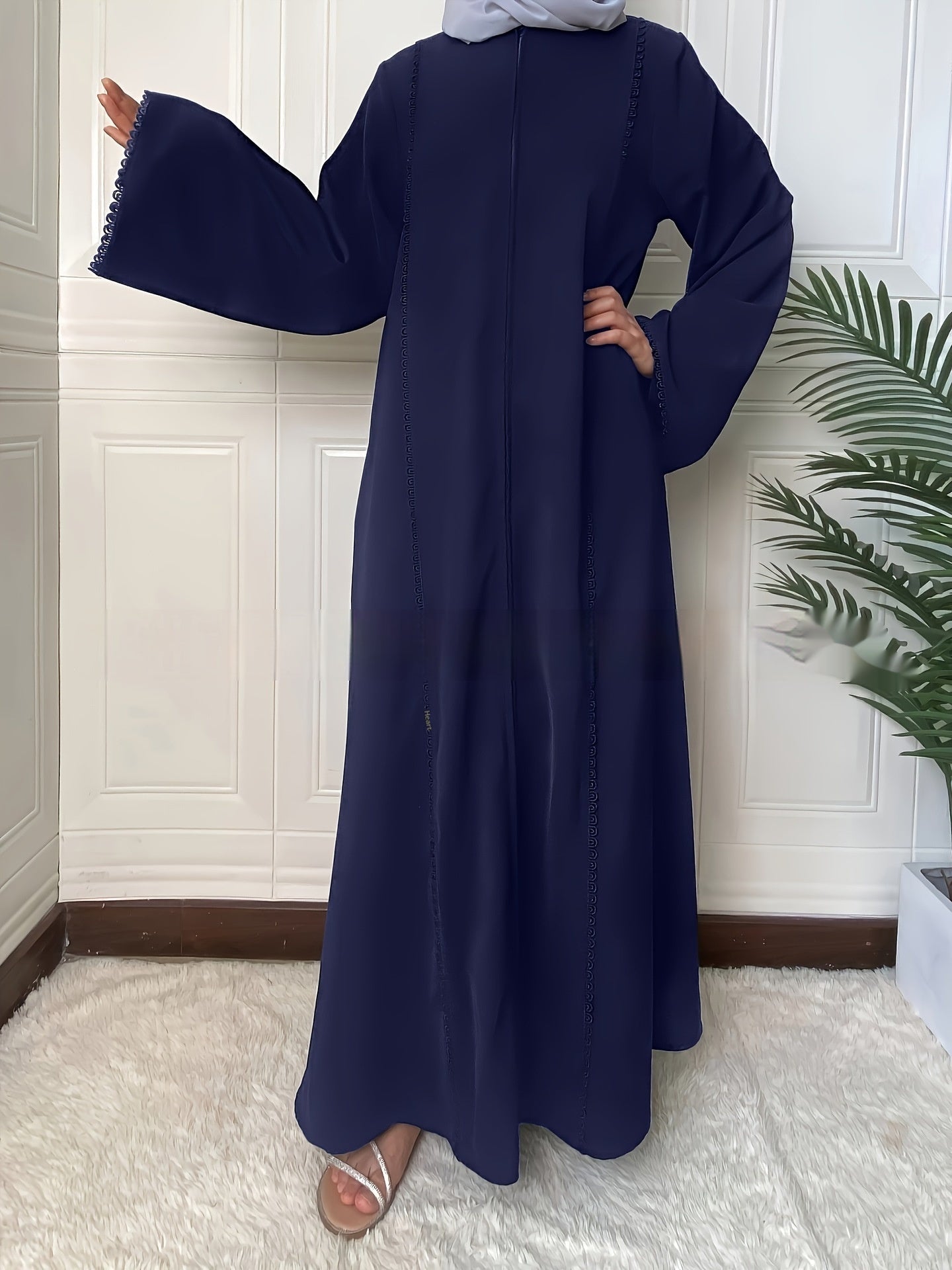 Minimalist Long-Sleeve Zip-Front Cardigan Dress – Women's Versatile All-Season Style - Undefyning Lynes