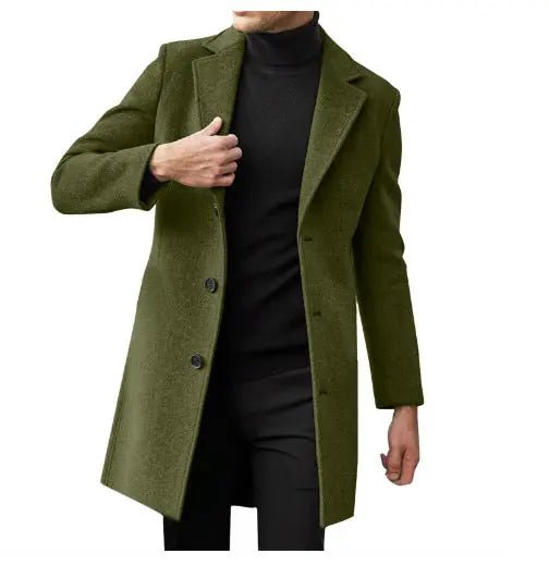Modern Slim-Fit Wool-Blend Overcoat: Effortless Style for Every Season - Undefyning Lynes