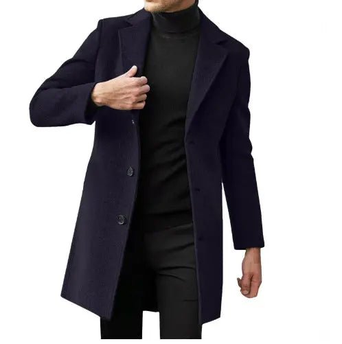 Modern Slim-Fit Wool-Blend Overcoat: Effortless Style for Every Season - Undefyning Lynes