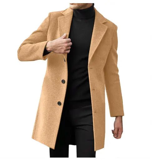 Modern Slim-Fit Wool-Blend Overcoat: Effortless Style for Every Season - Undefyning Lynes