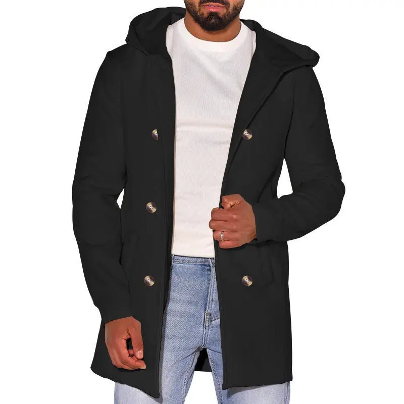 Modern Urban Trench: The Ultimate All-Weather Hooded Wool Blend Coat - Undefyning Lynes