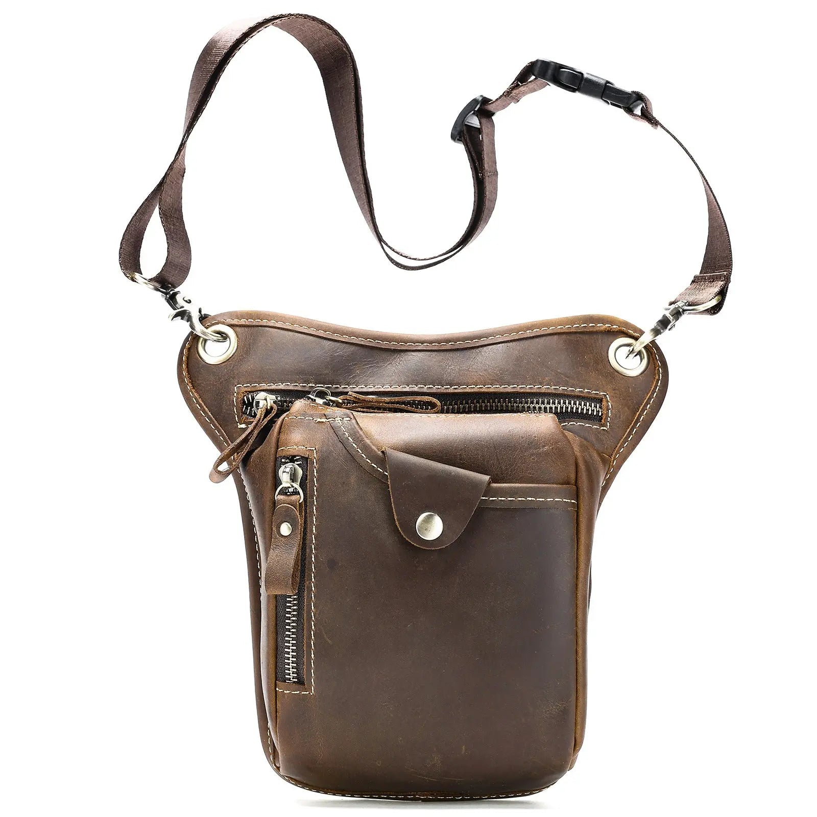 Nomad Leather Leg Bag: Hands-Free Utility for Rugged Daily Adventure - Undefyning Lynes
