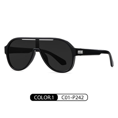 Oversized TR90 Polarized Sunglasses — One-Piece Frame in Bold Colorways - Undefyning Lynes