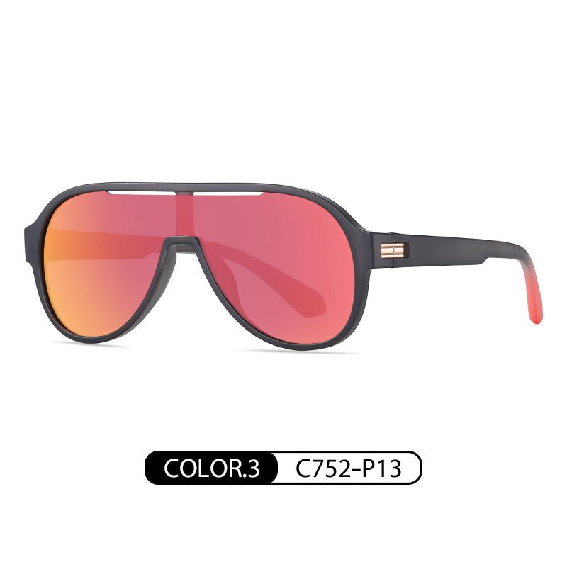 Oversized TR90 Polarized Sunglasses — One-Piece Frame in Bold Colorways - Undefyning Lynes