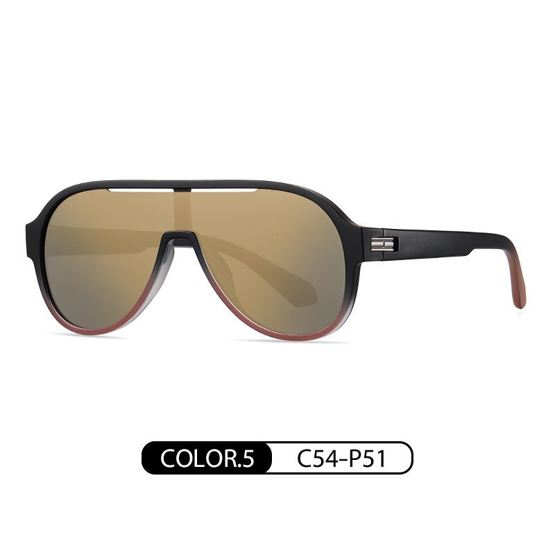 Oversized TR90 Polarized Sunglasses — One-Piece Frame in Bold Colorways - Undefyning Lynes