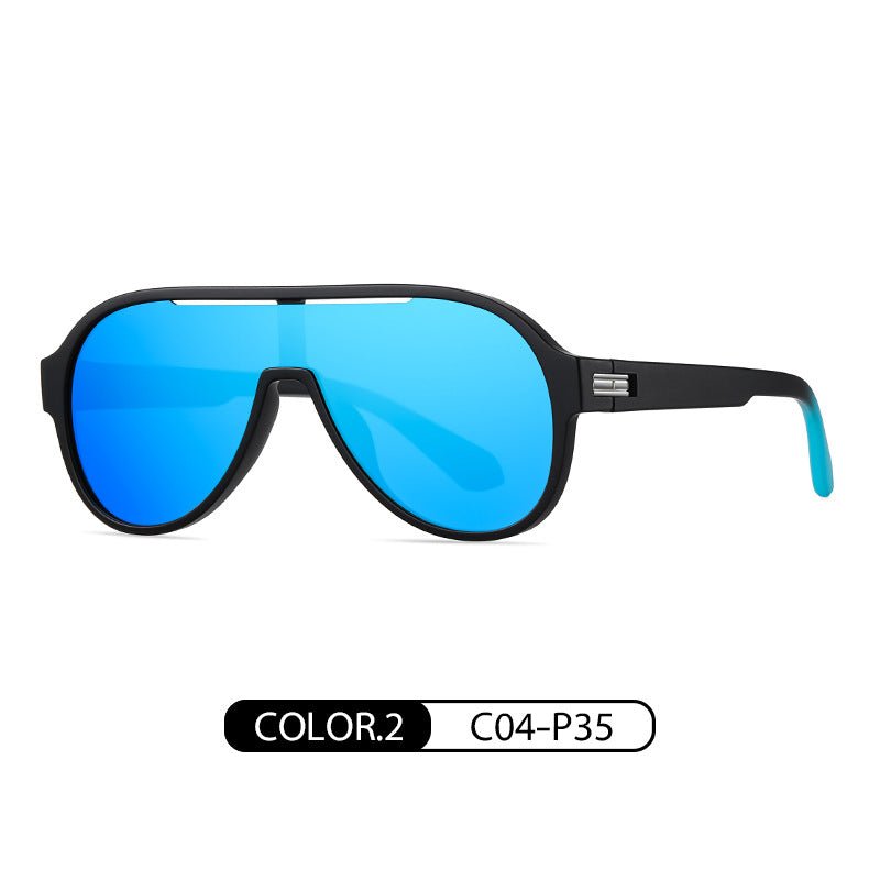 Oversized TR90 Polarized Sunglasses — One-Piece Frame in Bold Colorways - Undefyning Lynes
