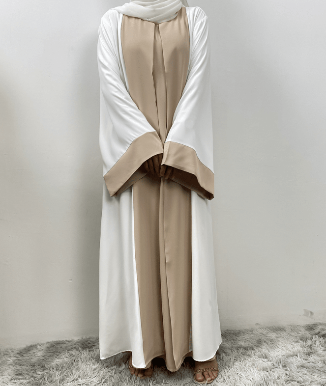 Patchwork Long Cardigan Dress – Women's Faux Two-Piece Longline Dress with Pockets - Undefyning Lynes