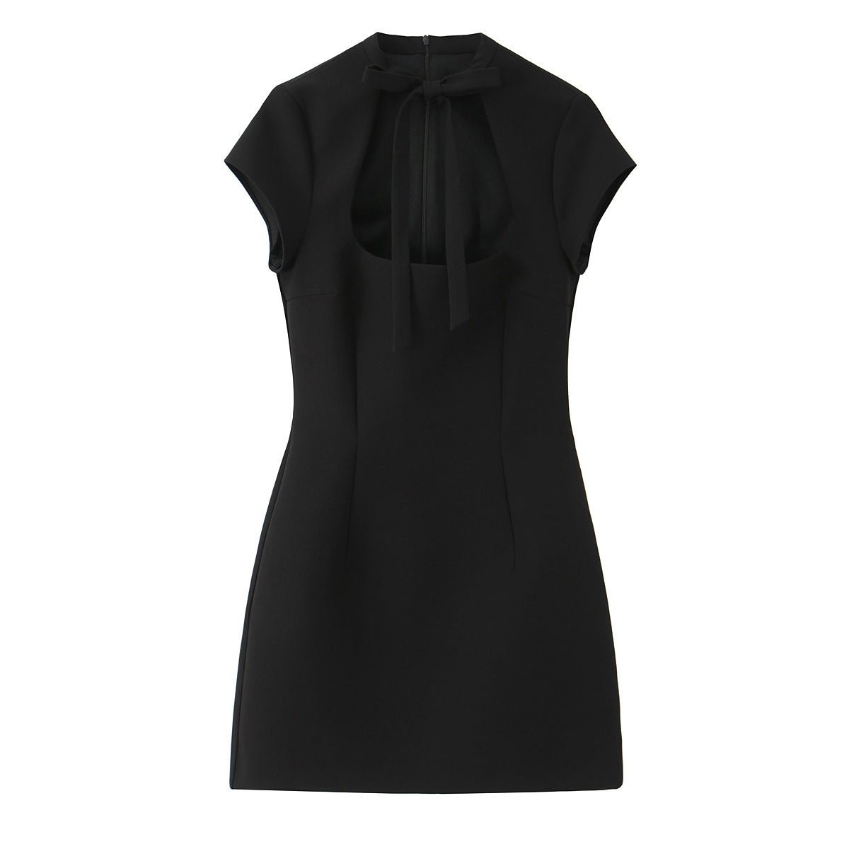 Polka-Dot Bow-Accent Mini Dress – Women's Off-the-Shoulder Bodycon A-Line - Undefyning Lynes
