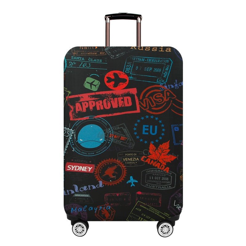 Printed Elastic Luggage Cover — Protective Suitcase Dust Cover - Undefyning Lynes