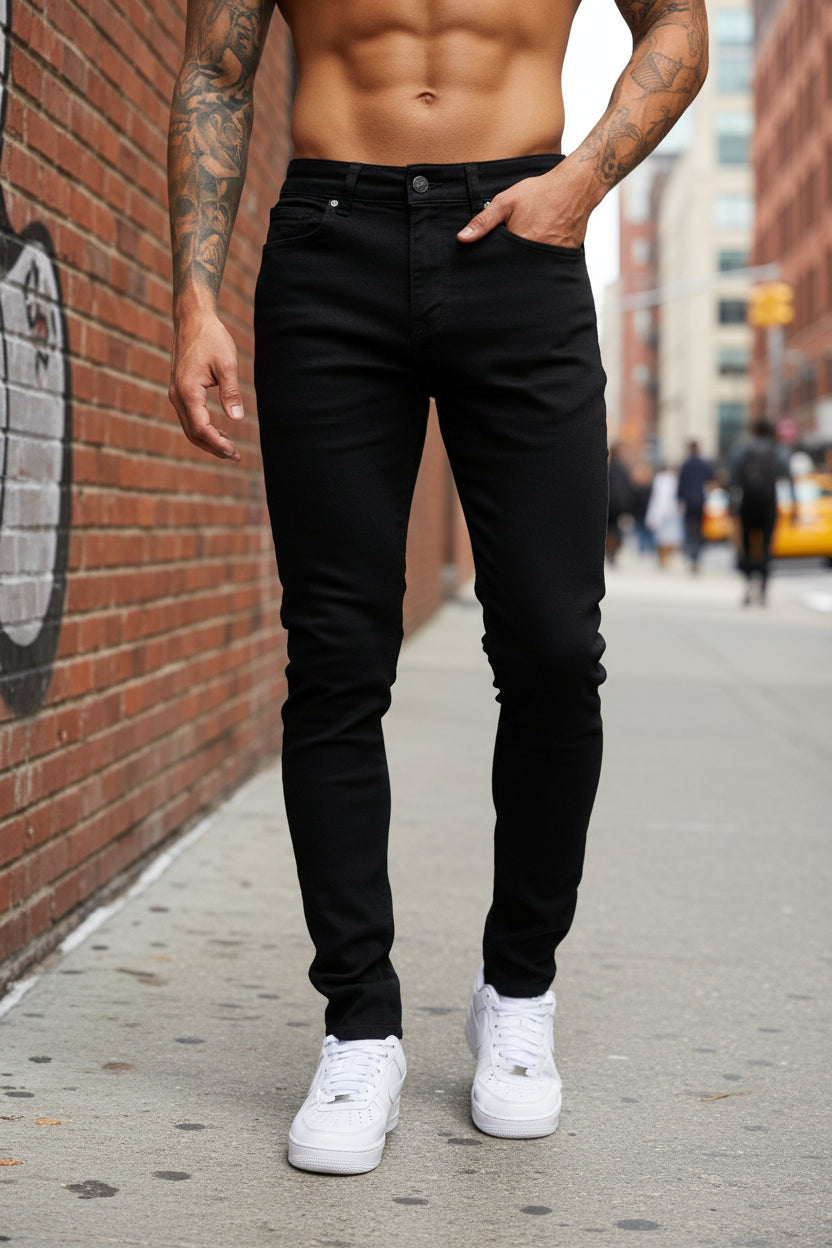 Refined Denim — Men's Slim-Fit Trouser-Cut Jeans - Undefyning Lynes