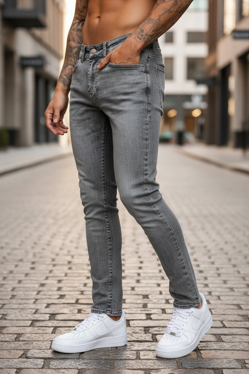 Refined Denim — Men's Slim-Fit Trouser-Cut Jeans - Undefyning Lynes