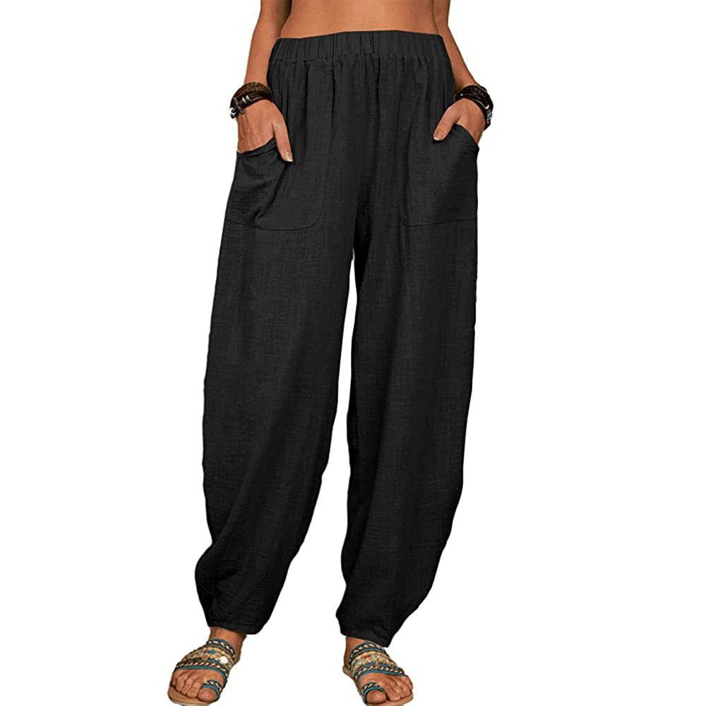 Relaxed Cotton-Linen Harem Pants — Wide-Leg Lounge & Summer Style - Undefyning Lynes