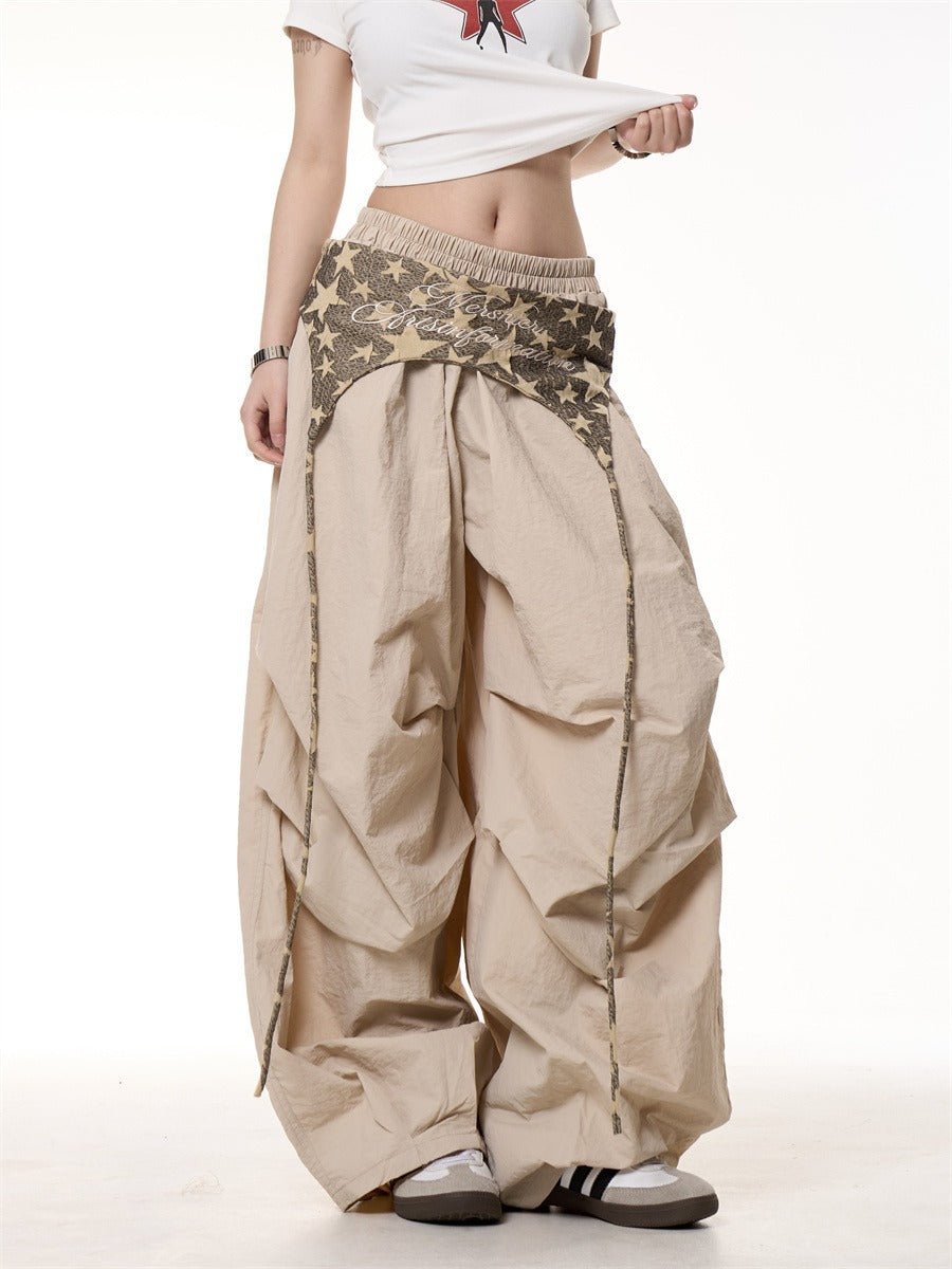 Relaxed Layered Cargo Pants – Women's High-Rise Streetwear Trousers - Undefyning Lynes