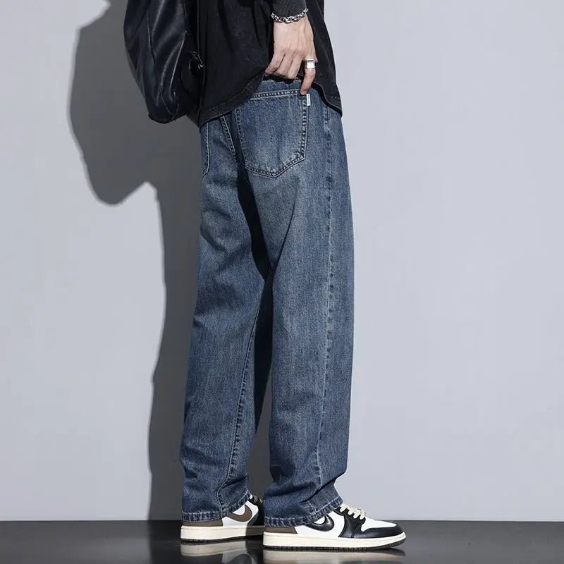Retro Comfort Fleece-Lined Straight Leg Denim - Vintage High Street Style - Undefyning Lynes