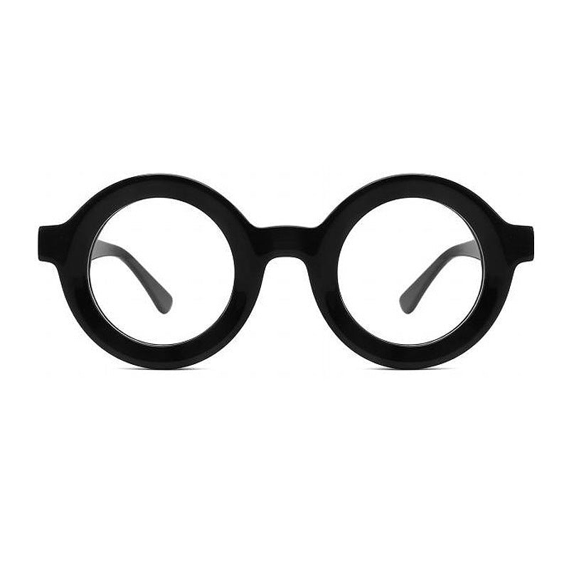 Retro Thick-Frame Round Glasses — Bold Optical Frames with Vintage Edge - Undefyning Lynes