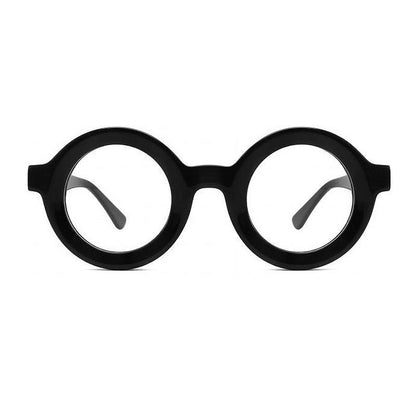 Retro Thick-Frame Round Glasses — Bold Optical Frames with Vintage Edge - Undefyning Lynes